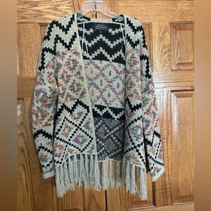 Montanaco Colorful Fringed Cardigan